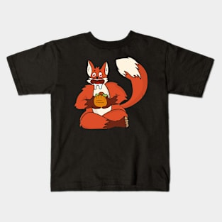 Fox Eeating Taco Kids T-Shirt